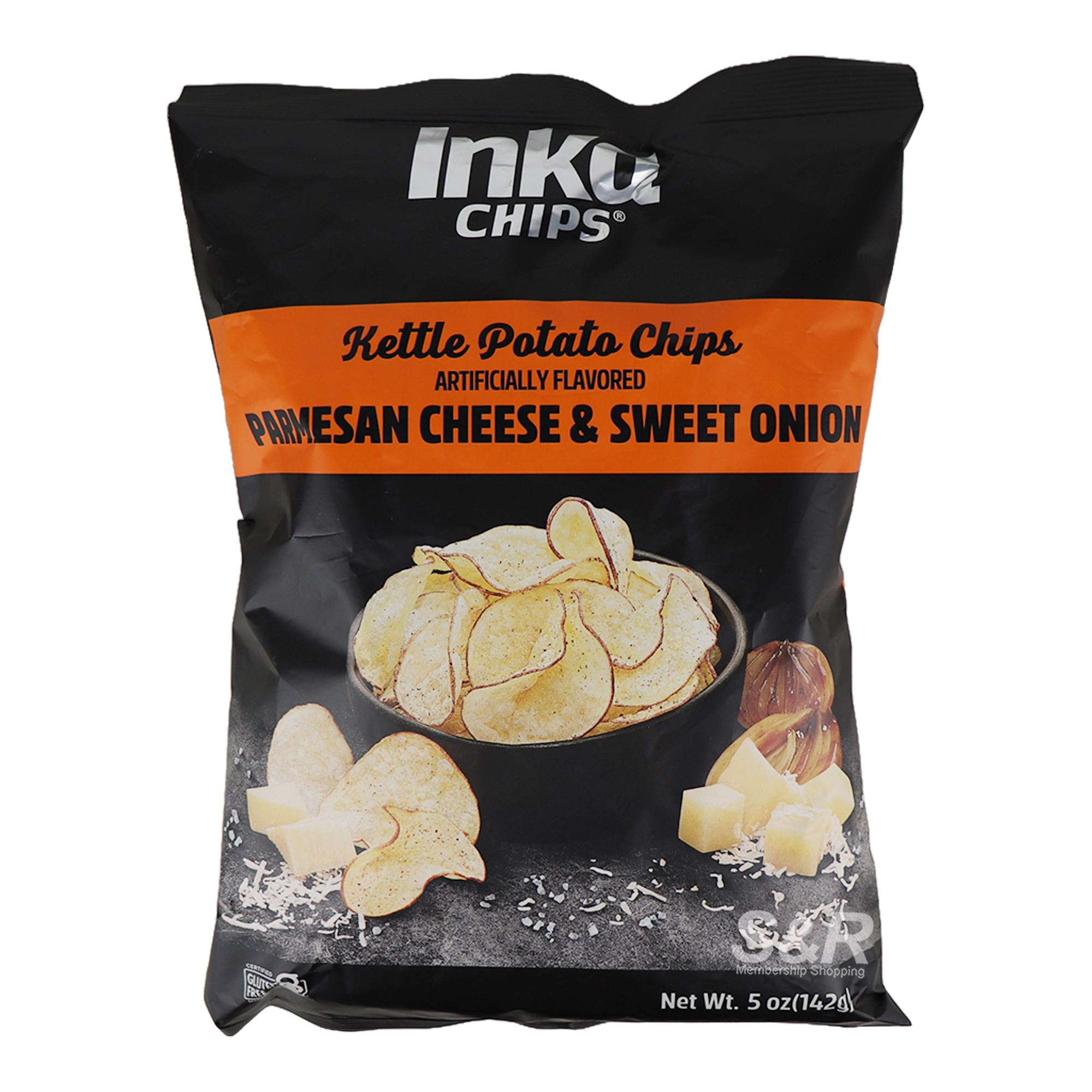 Inka Kettle Potato Chips Parmesan Cheese and Sweet Onion Flavor 142g